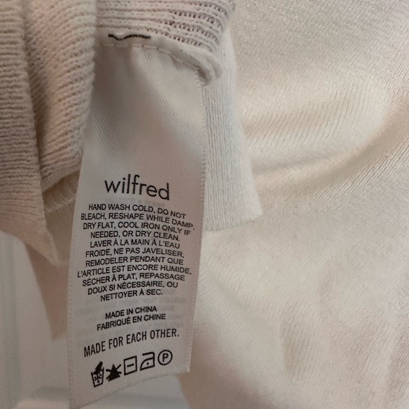 Aritzia Wilfred Cream Cowl Neck Cropped Sweater - Picture 4 of 5